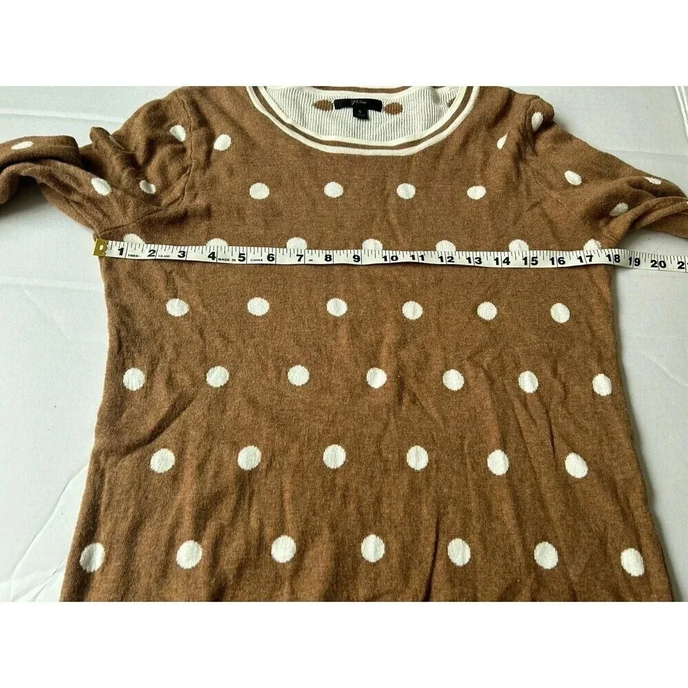 J. Crew Sweater Crew Neck Pullover Polka Dots S